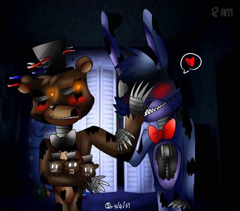 Fnaf 4 Nightmare Bonnie X Nightmare Freddy By Nongying Fnaf Bonnie