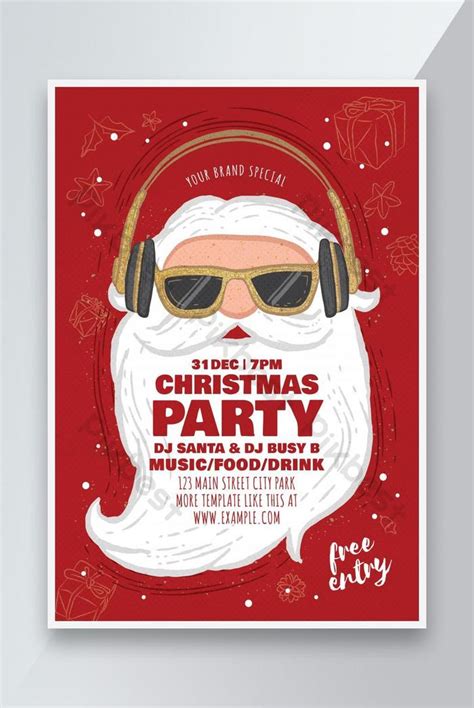 Christmas Party Flyer Template | PSD Free Download - Pikbest