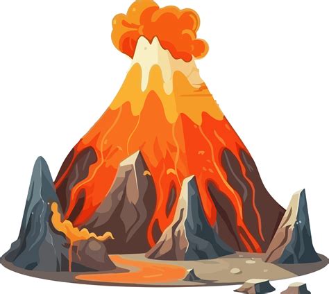 volcano cartoon 11