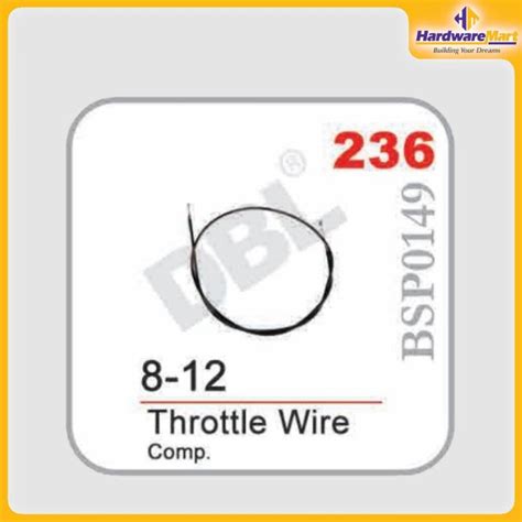 Grass Cutter Spares DB 328 Throttle Wire Comp DBL HardwareMart