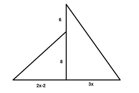 The Two Triangles Are Similar What Is The Value Of X Enter Your