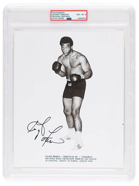 GEORGE FOREMAN SIGNED PUBLICITY PHOTOGRAPH – Zazoo Fine Art Gallery