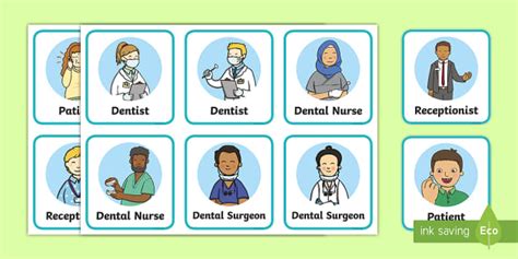 The Dentist Aistear Role Play Badges Teacher Made Twinkl