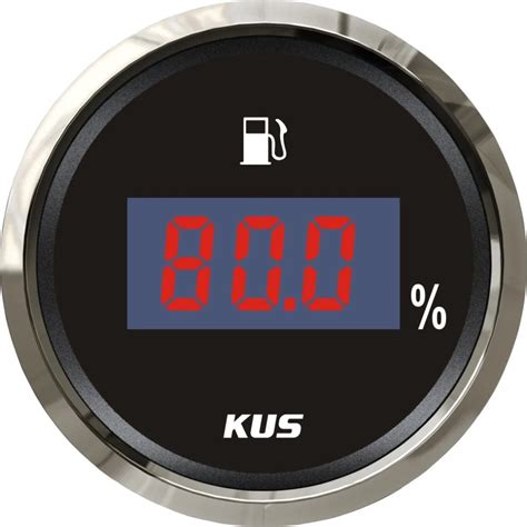 Kus 52mm Digital Fuel Level Gauge Fuel Level Meter 240 33ohm Signal For Boat Car Fuel Gauges