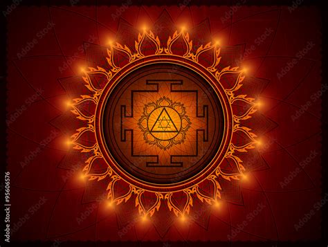 Yantra Goddess Lakshmi Stock Vector | Adobe Stock