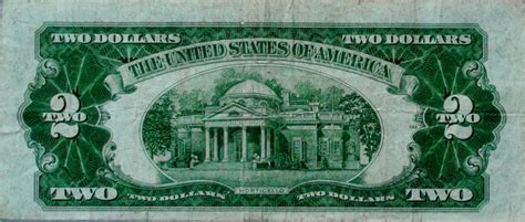 Series 1928 Big Red Seal Two 2 Dollar Us Note Old Paper Money Etsy