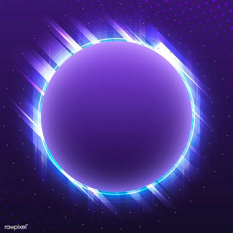 Blank violet circle neon signboard vector | free image by rawpixel.com ...