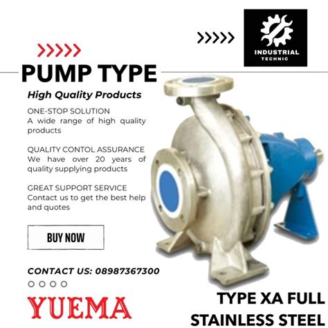 Jual Yuema Type Xa End Suction Full Stainless Steel Oil