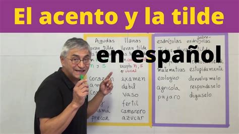 El acento y la tilde en español - YouTube