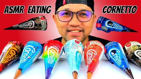 Ice Cream Asmr Eating 🌈unwrap And Savor Cornetto Symphony Vanilla Brownie Cookies And Cream