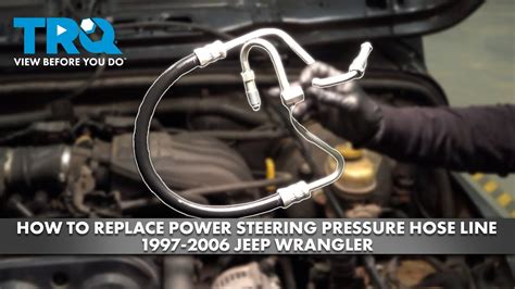 How To Replace Power Steering Pressure Hose Line 1997 2006 Jeep