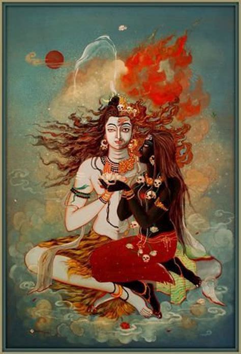 Shiva And Shakti Oil Painting Handpainted On Canvas Without Frame Etsy