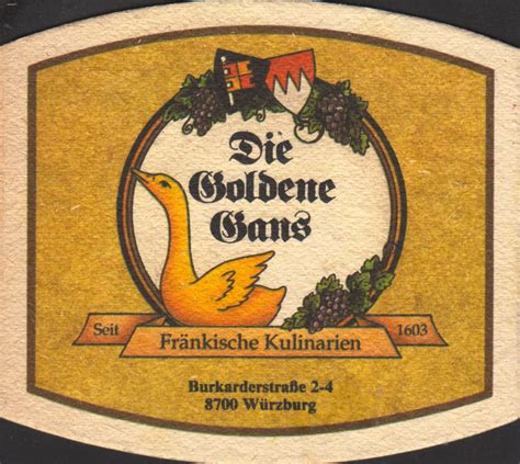 Bierdeckel Nummer Des Bierdeckels Brauerei Zur Goldenen Gans