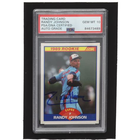 Randy Johnson Signed Score Rc Psa Pristine Auction