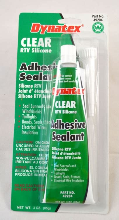 49204 Clear Rtv Silicone Adhesivesealant 3 Oz 85g Tube Carded