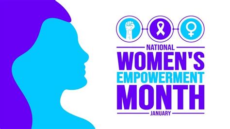 Premium Vector | January is national women's empowerment month ...