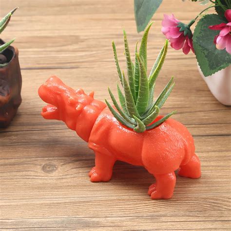 Pot De Fleur Light Blue Vase De Plantes Succulentes De Dinosaure Pot