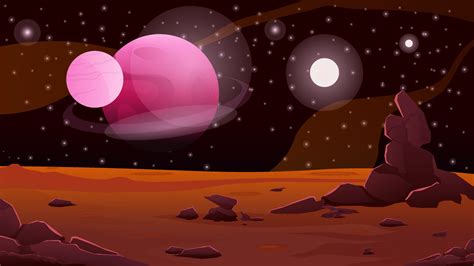 Amazing Planet Space Landscape Vector Design Illustration 8873375 Vector Art At Vecteezy