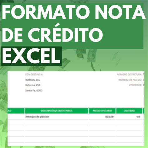 Formato Nota De Crédito En Excel