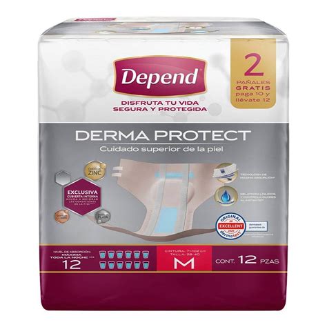 Pa Ales Para Incontinencia Depend Derma Protect Mediano Pzas Walmart