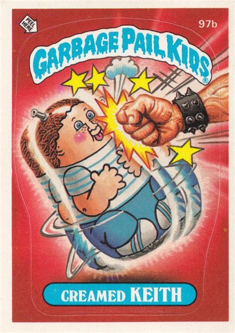 1986 Topps Garbage Pail Kids Series 3 97b Creamed Keith Trading Card