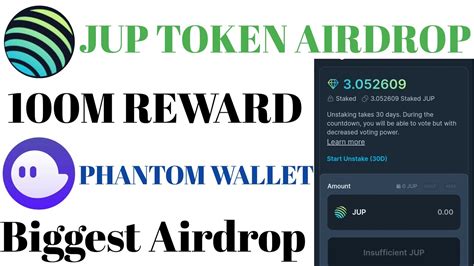 Phantom Wallet Airdrop 100M JUP Token Airdrop Biggest Crypto