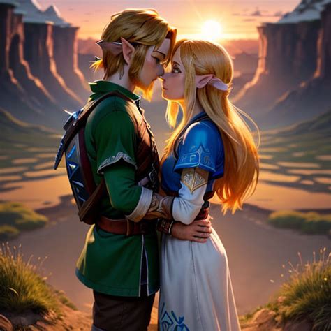 Legend Of Zelda Link And Zelda Love