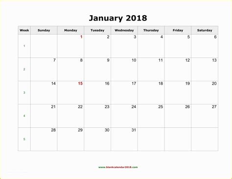 2018 Free Calendar Template Of 2018 Monthly Calendar Template ...