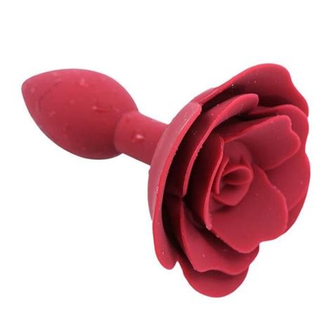 Sextoy Godemichet Anal En Silicone Doux Fleur De Rose Godemichet Anal