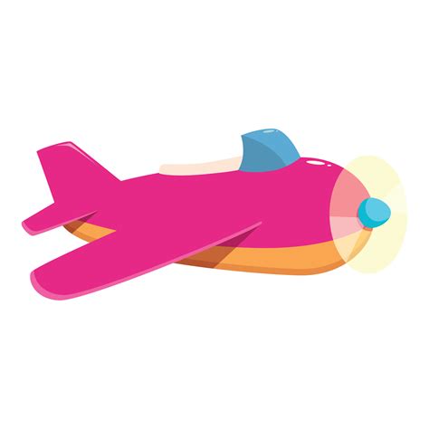 Pink cartoon airplane flying in the sky 50043347 Vector Art at Vecteezy