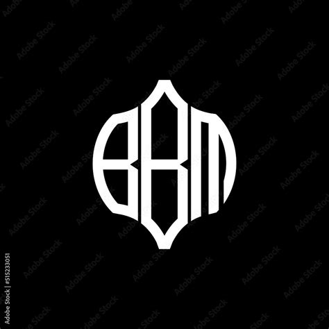 BBM letter logo. BBM best black background vector image. BBM Monogram ...