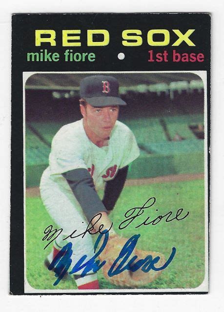 Autographed Mike Fiore Boston Red Sox Topps Card Main Line