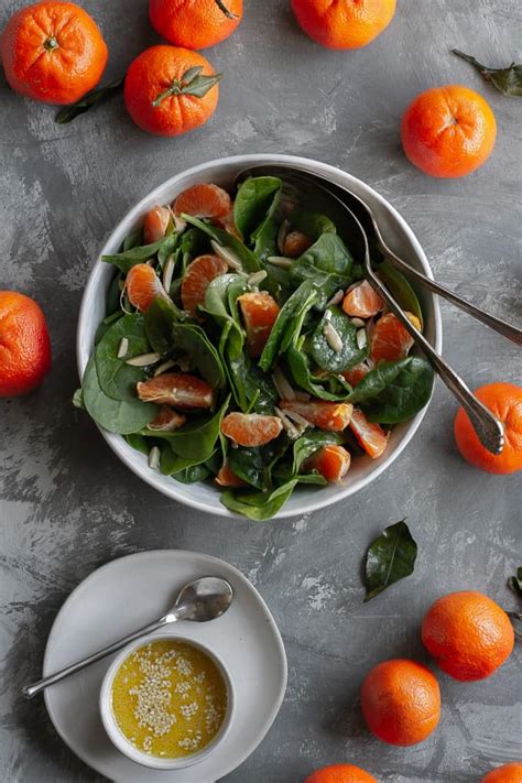 Spinach Mandarin Orange Salad - Champagne Tastes®