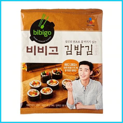 CJ Bibigo Roasted Seasoned Seaweed For Kimpab Korean Sushi Roll 20g