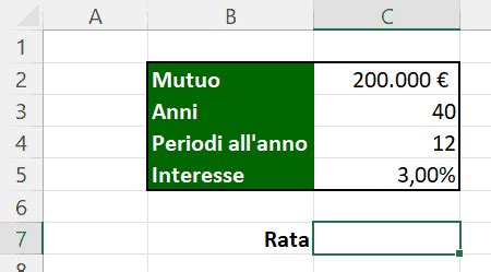 MasterExcel It Calcolo Della Rata Del Muto Con Excel