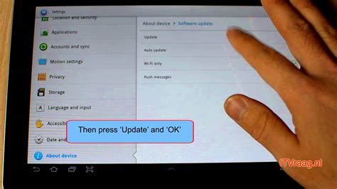 Galaxy Tab 10 1 How Firmware Update Without Kies Youtube