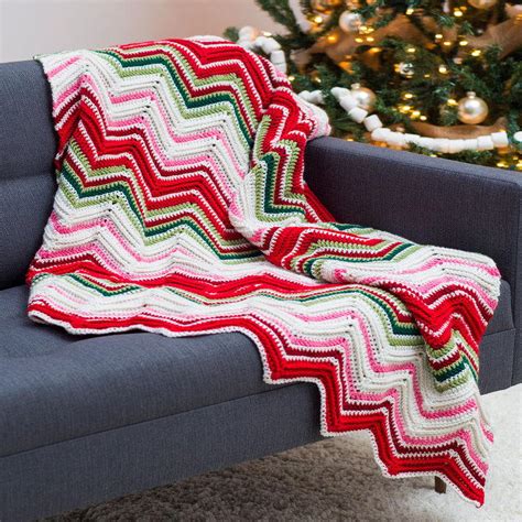 Ripples of Joy Christmas Afghan Crochet Pattern | FaveCrafts.com