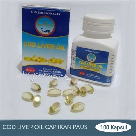 Jual COD Liver Oil 100 Capsules Ikan Paus Shopee Indonesia