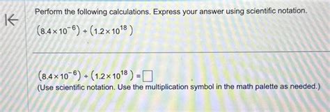 Solved Perform The Following Calculations Express Your Chegg