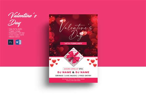 Valentines Day Party Flyer Template Graphic By Sistecbd · Creative Fabrica