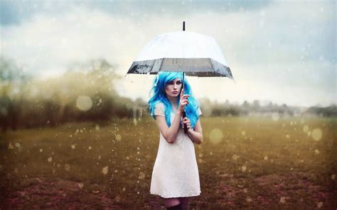 Wallpaper Sunlight Women Blue Hair Photography Morning Emotion