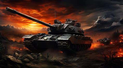 Premium Photo | War tank background