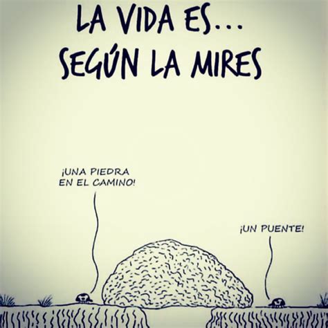 La Vida Es Según La Mires ¡una Piedra Em El Camino ¡un Puente