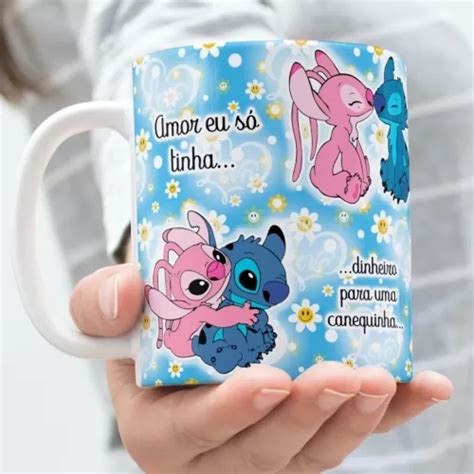 Kit Artes Canecas Stitch In Love Doces Desenhos