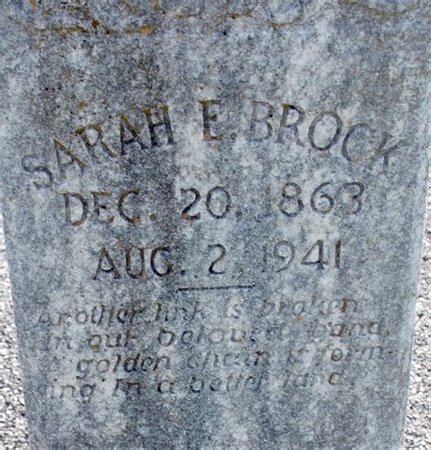 Sarah Elizabeth Sallie Brock 1863 1941 Find A Grave Memorial