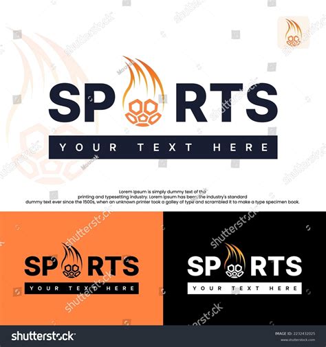 Sports Logo Flat Simple Design Stock Vector (Royalty Free) 2232432025 ...