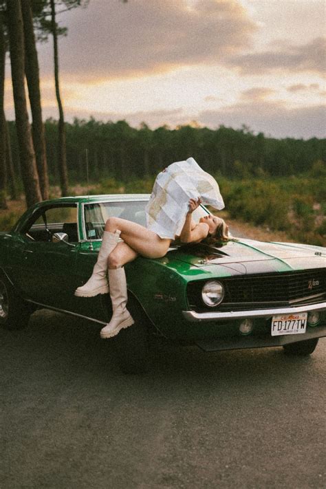 Vintage Car Photoshoot Classic Car Photoshoot Car Poses Vintage Picnic Photo Shoot