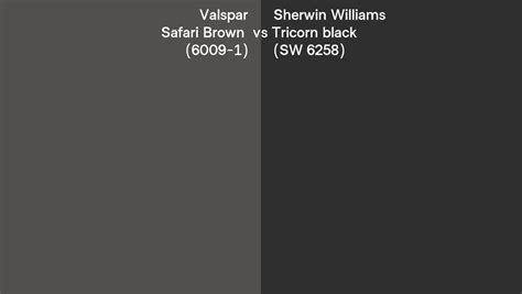 Valspar Safari Brown Vs Sherwin Williams Tricorn Black Sw