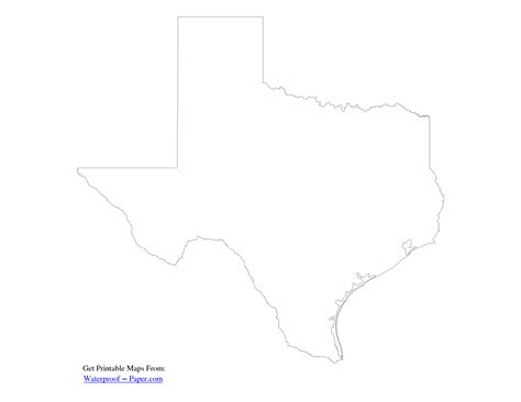 Outline Of Texas Free Pdf Printables Printablee