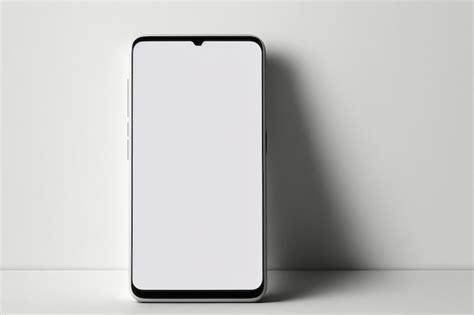 Maquete De Smartphone De Vista Frontal Realista Tela Branca Em